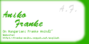 aniko franke business card